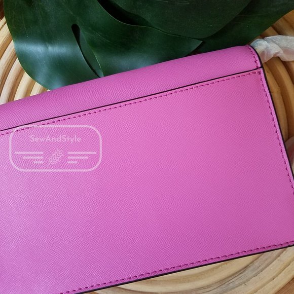 CAMERON MONOTONE KATE SPADE BRIGHT PEONY CONVERTIBLE CROSSBODY PINK BRAND NEW - Picture 6 of 7